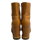 Celine Wedge Cles Side Zip Short Boots 38 — view 4