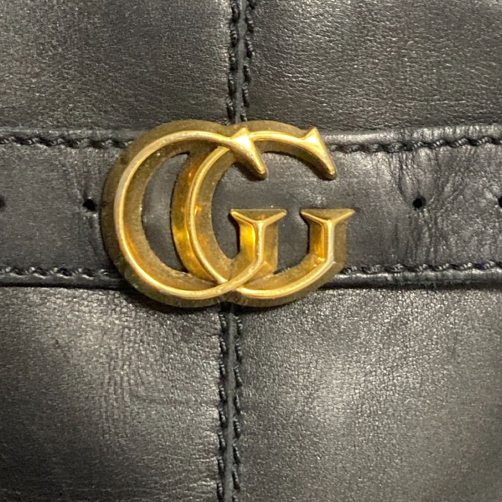 Gucci GG Marmont Calf Leather Long Boots Jogger 36.5 — view 9
