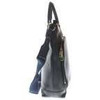 Gucci Cosmopolis Tote Black Blue Leather Silver — view 3