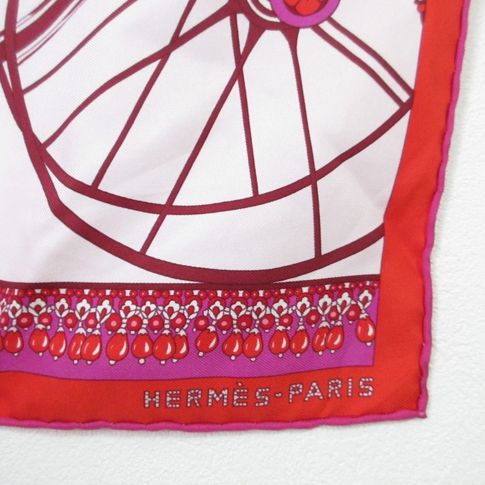 Hermes Coupe de Gala Carre 45 Silk Scarf Red — view 5