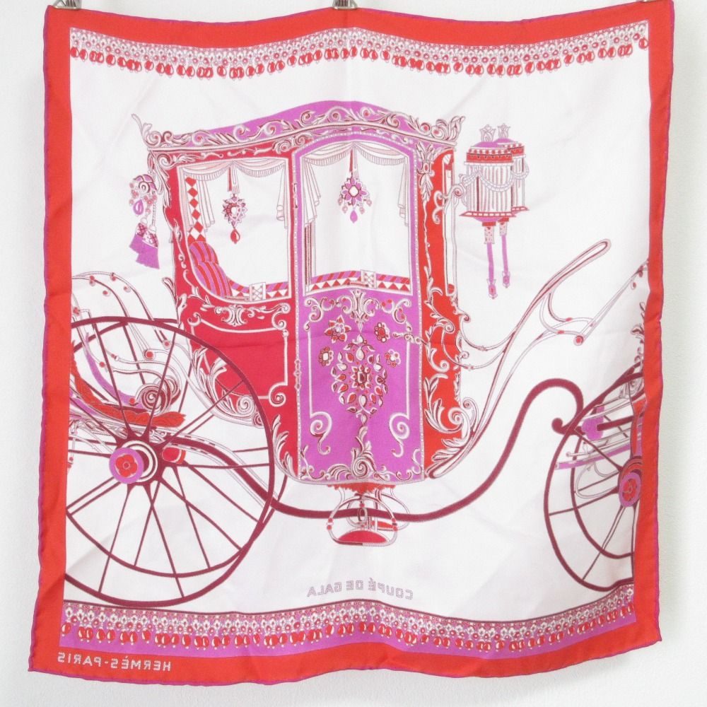 Hermes Coupe de Gala Carre 45 Silk Scarf Red — view 3