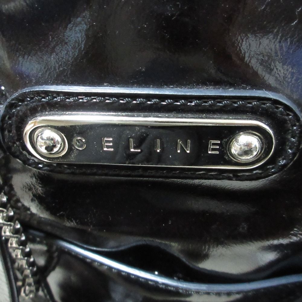 Celine Enamel Chain Tote Black — view 6