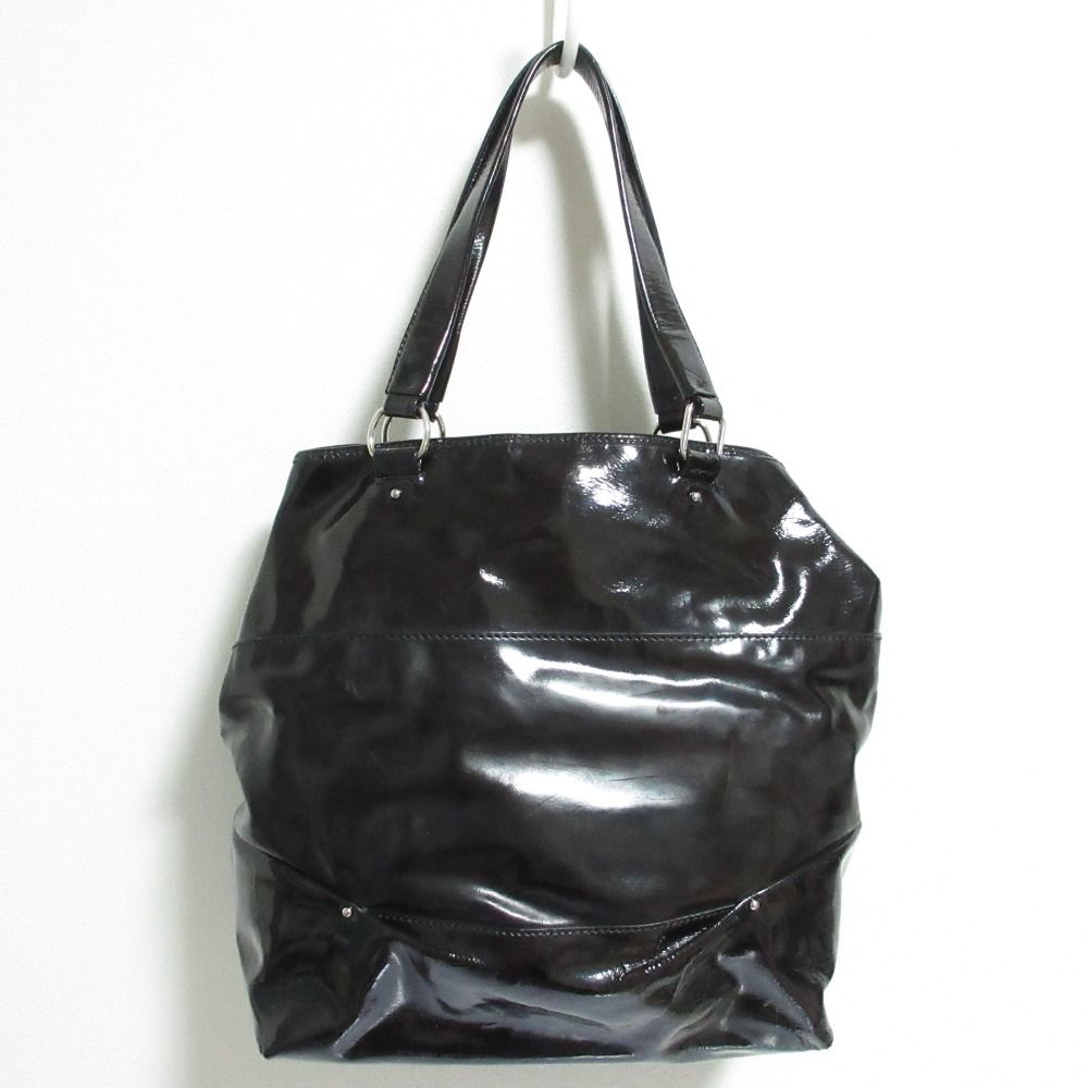 Celine Enamel Chain Tote Black — view 2