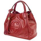 Gucci Soho Interlocking Leather 2-Way Handbag Red — view 2