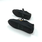 Prada Sneakers Shoes Leather Black Gold Triangle Logo — view 6