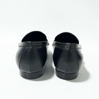 Louis Vuitton Upper Case Line Loafers Leather Shoes Black Gold LV Logo — view 5