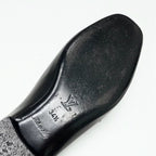 Louis Vuitton Upper Case Line Loafers Leather Shoes Black Gold LV Logo — view 7