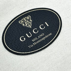 Gucci Handbag Cles Strogo Canvas Leather Beige Black — view 6