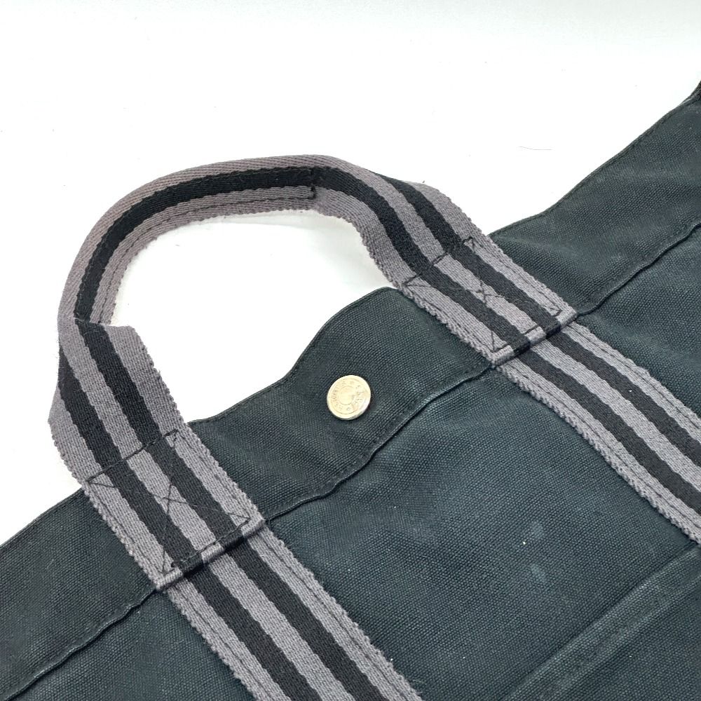 Hermes Tote Fourre Tout MM Canvas Black — view 6