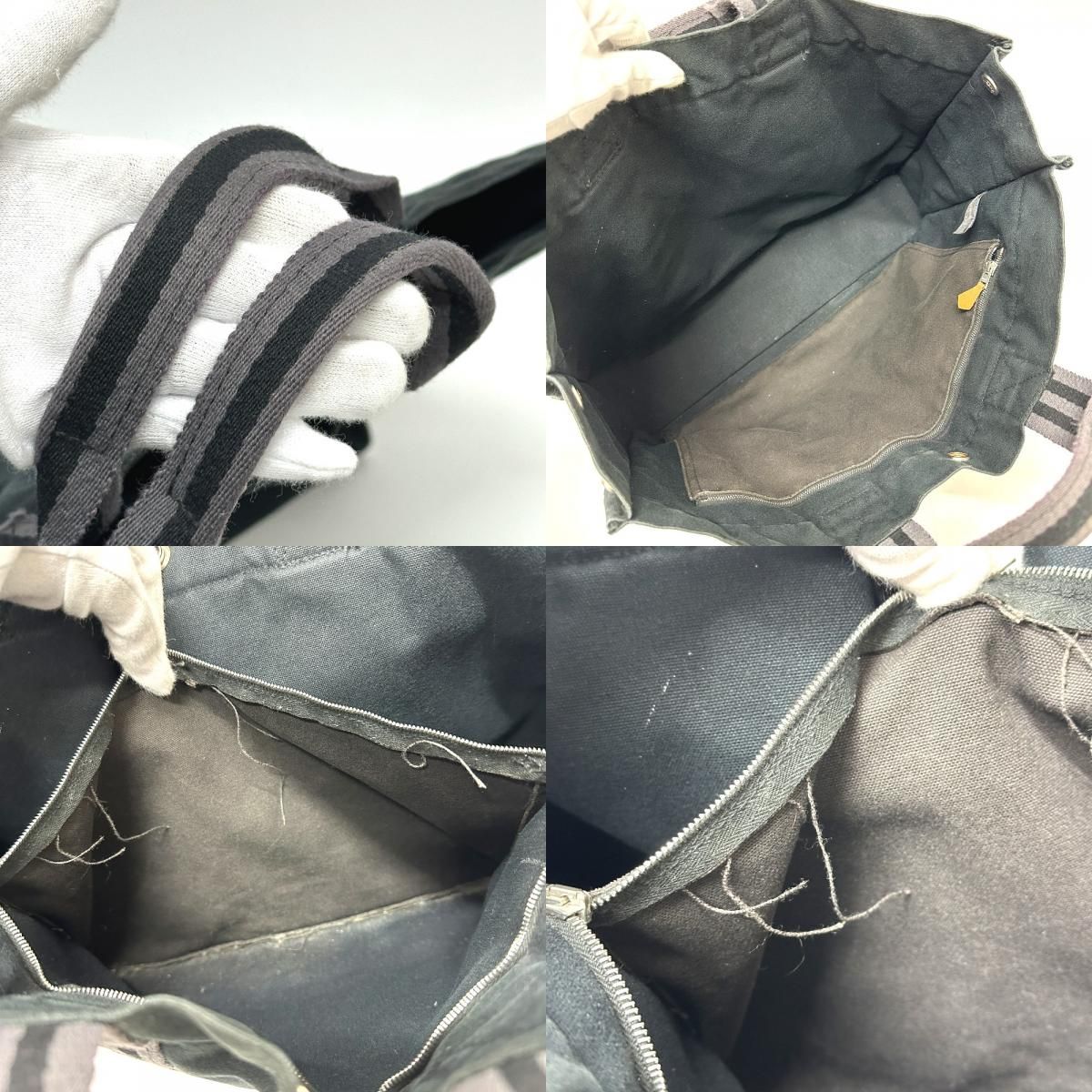 Hermes Tote Fourre Tout MM Canvas Black — view 8