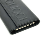 Gucci Key Case Embossed Logo Leather Black — view 4