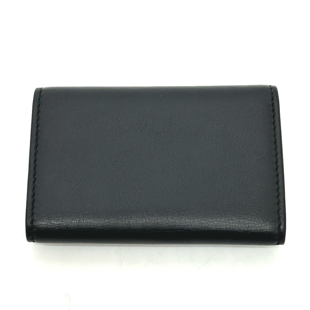 Gucci Key Case Embossed Logo Leather Black — view 2