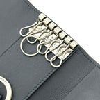 Gucci Key Case Embossed Logo Leather Black — view 7