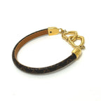 Louis Vuitton Bracelet Say Jesus Monogram Canvas Brown — view 2