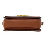 Celine Shoulder Bag Teen Triomphe Canvas White Brown Mini — view 3