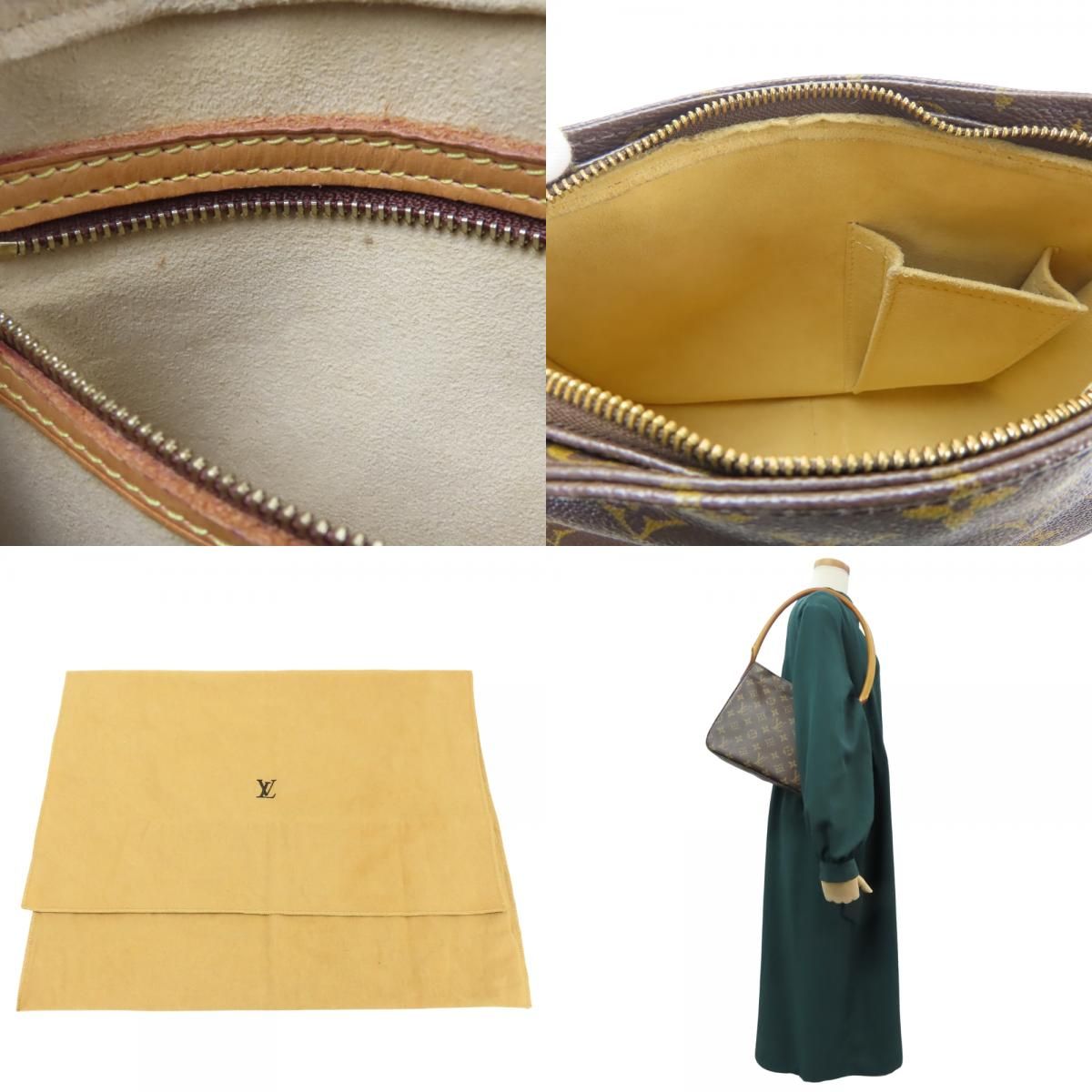Louis Vuitton Shoulder Bag Looping MM Monogram Leather Brown — view 9