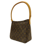 Louis Vuitton Shoulder Bag Looping MM Monogram Leather Brown — view 2