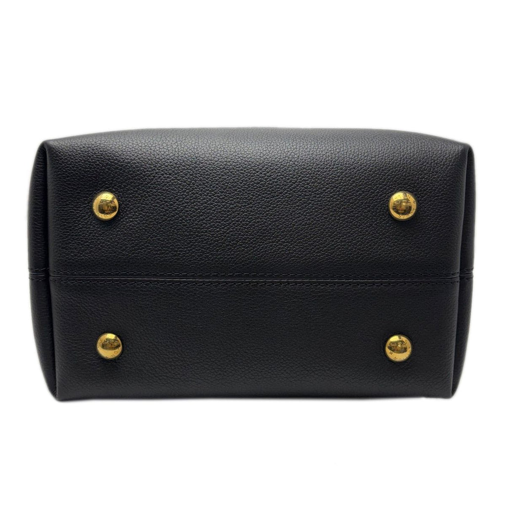 Louis Vuitton Leather Shoulder Low Key Hobo PM Black Gold — view 8