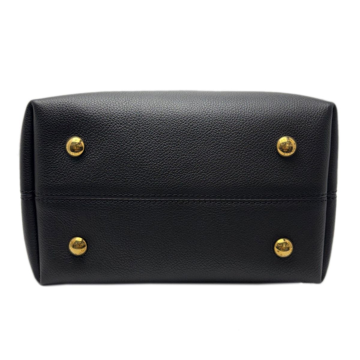 Louis Vuitton Leather Shoulder Low Key Hobo PM Black Gold — view 8