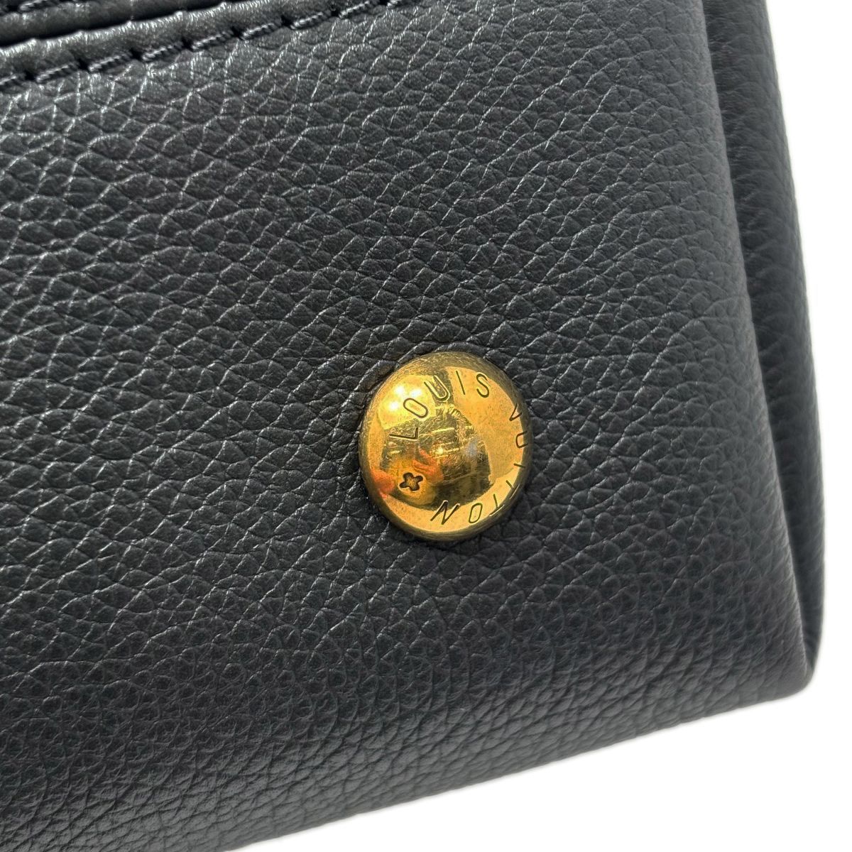 Louis Vuitton Leather Shoulder Low Key Hobo PM Black Gold — view 9