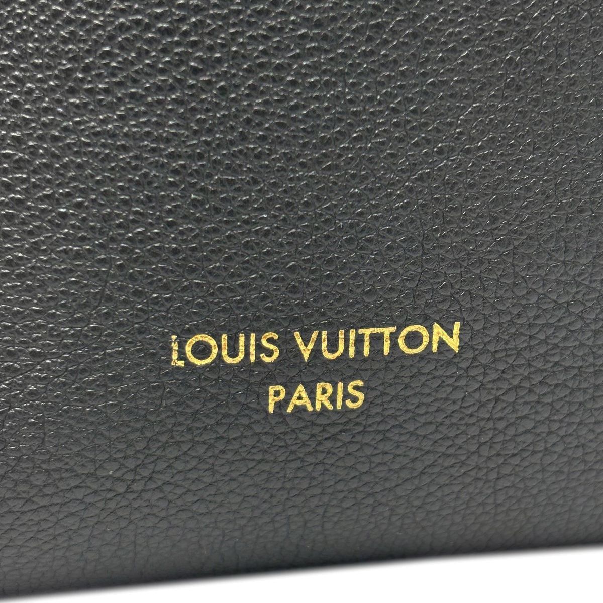 Louis Vuitton Leather Shoulder Low Key Hobo PM Black Gold — view 3