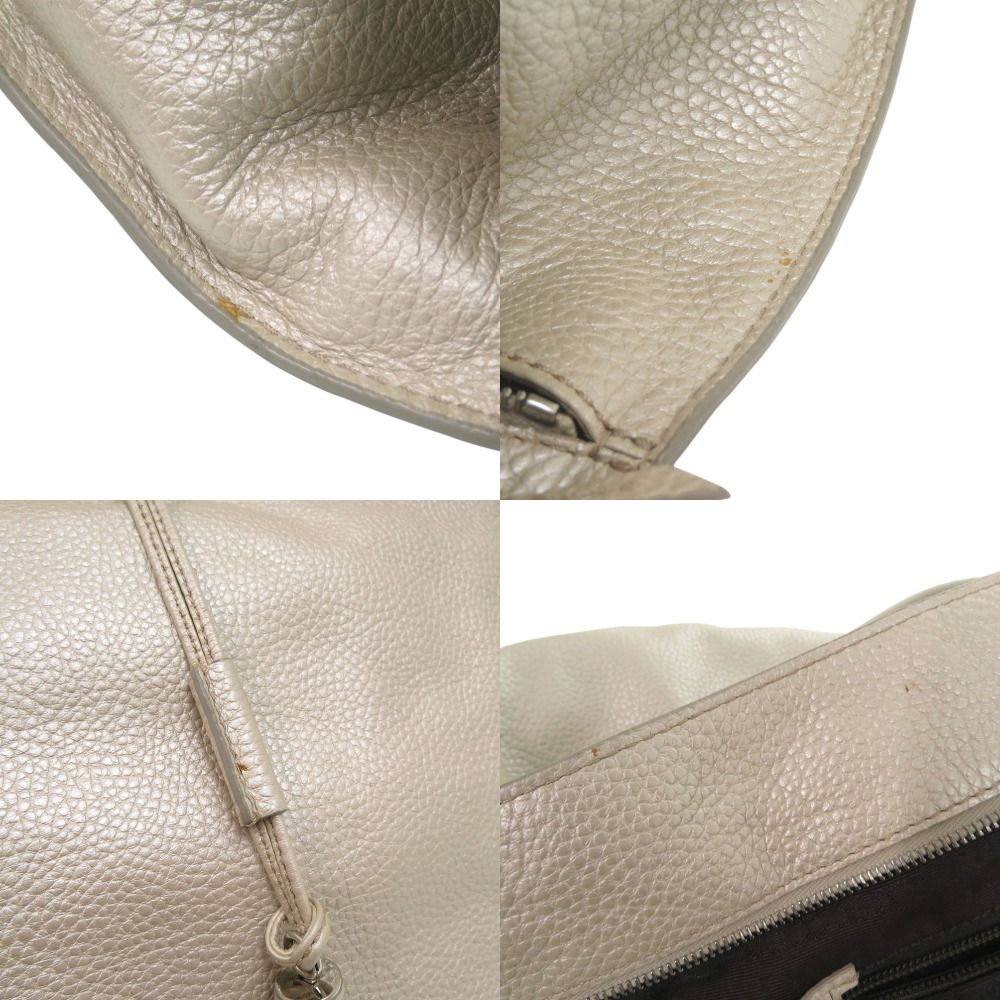 Celine Bittersweet Leather Champagne Silver Handbag — view 8