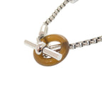 Hermes Merimelo Metal Buffalo Horn Silver Necklace — view 4