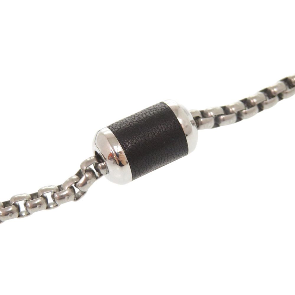 Hermes Merimelo Metal Buffalo Horn Silver Necklace — view 5