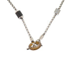 Hermes Merimelo Metal Buffalo Horn Silver Necklace — view 2