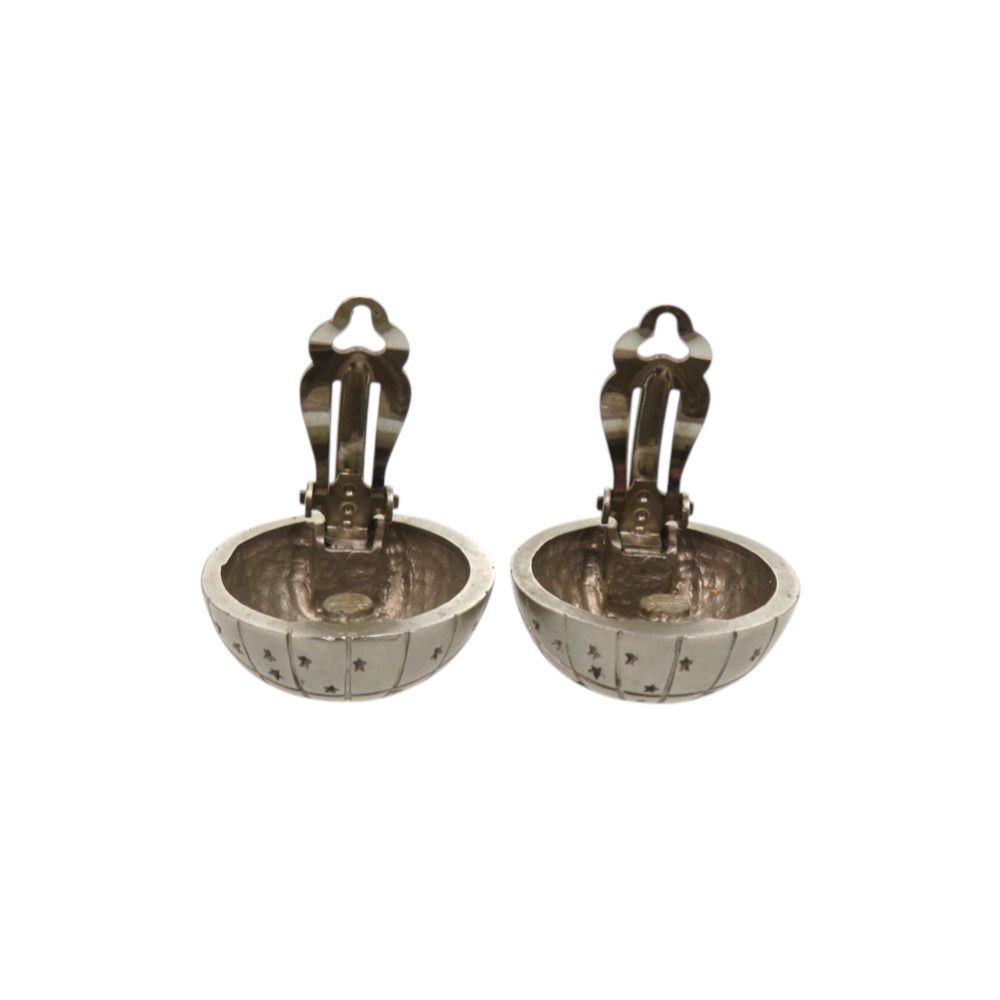 Hermes Zodiac Horoscope Metal Silver Earrings — view 7