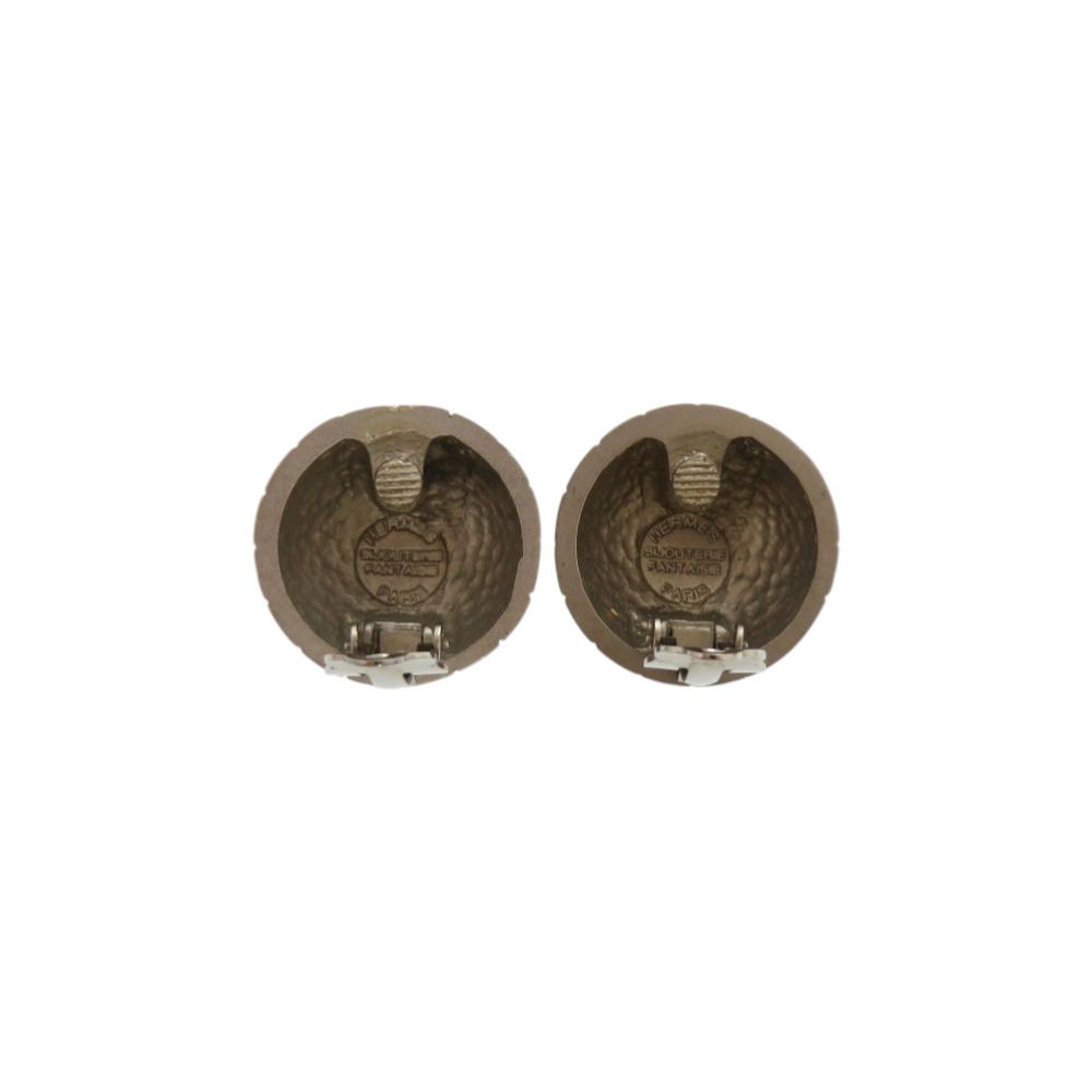Hermes Zodiac Horoscope Metal Silver Earrings — view 5