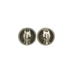 Hermes Zodiac Horoscope Metal Silver Earrings — view 4