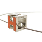 Hermes Cage Ash Cube Metal Orange Necklace — view 9