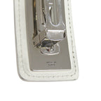 Hermes Manufacture de Boucleries Silver Leather Rouge Red Hair Clip — view 5