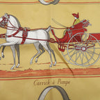 Hermes Carre 70 Flying Carrick a Pompe White Brown Red Scarf — view 2