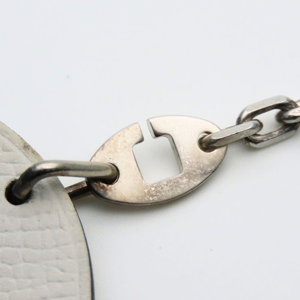 Hermes Bag Charm Panda Animal Leather White Black — view 7