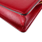 Gucci Shoulder Bag Leather Red — view 9