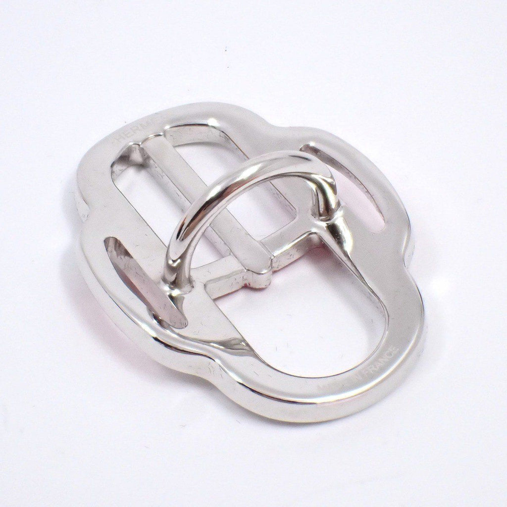 Hermes Scarf Ring Mini Boucle Silver Red X — view 2