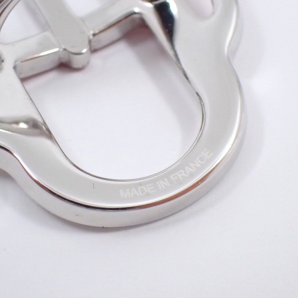 Hermes Scarf Ring Mini Boucle Silver Red X — view 5