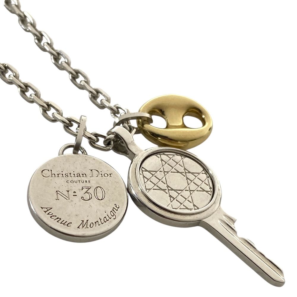 Dior Homme Montane Medallion Logo Necklace Silver Gold Stainless Steel — view 2