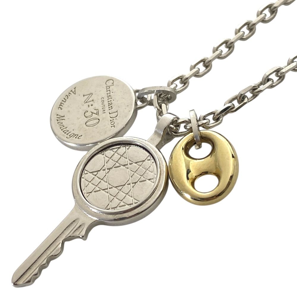 Dior Homme Montane Medallion Logo Necklace Silver Gold Stainless Steel — view 3