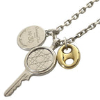 Dior Homme Montane Medallion Logo Necklace Silver Gold Stainless Steel — view 3