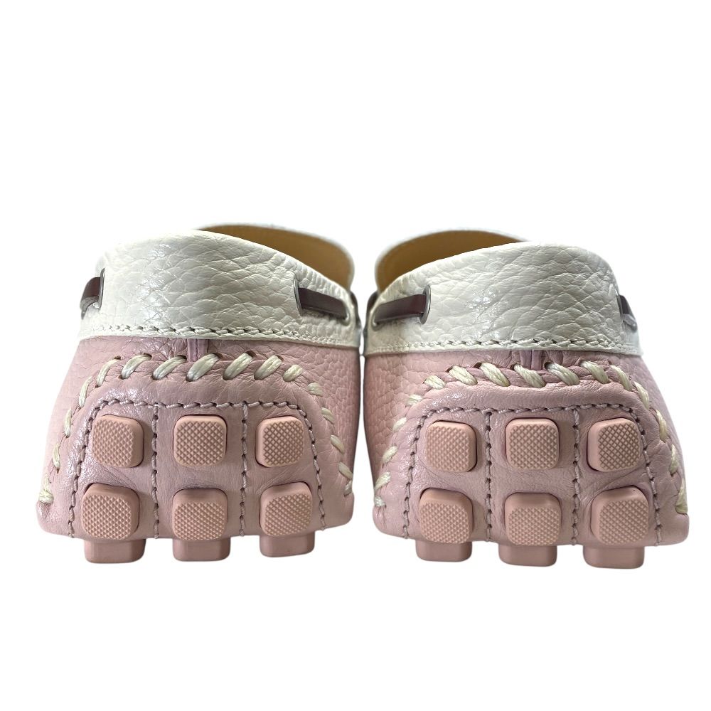 Louis Vuitton Driving Shoes Loafers Deck Leather Pink White — view 4