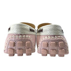 Louis Vuitton Driving Shoes Loafers Deck Leather Pink White — view 4