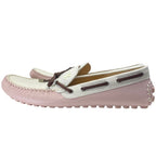Louis Vuitton Driving Shoes Loafers Deck Leather Pink White — view 3