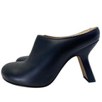Loewe Terra Heel Clog Sandals Mule Shoes Leather Black — view 3