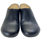 Loewe Terra Heel Clog Sandals Mule Shoes Leather Black — view 2