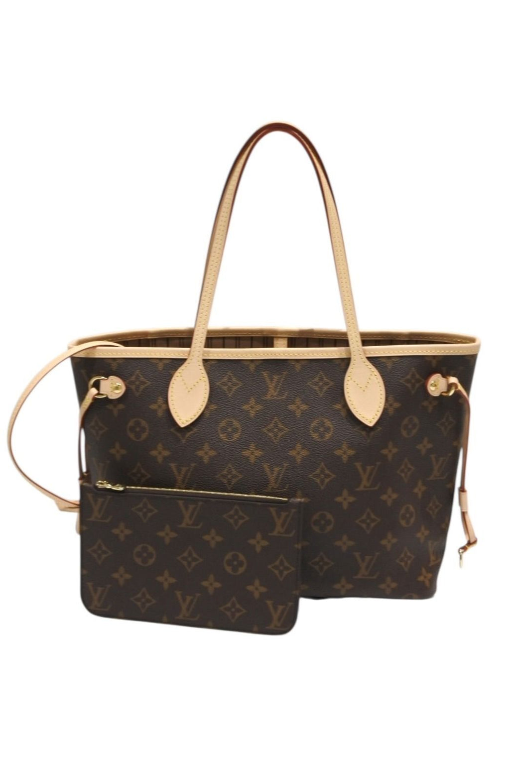 Louis Vuitton Neverfull PM Tote Bag Brown Pivoine