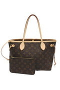Louis Vuitton Neverfull PM Tote Bag Brown Pivoine