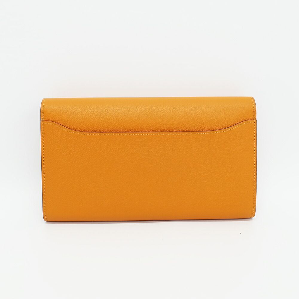 Hermes Constance Wallet Apricot Silver — view 2